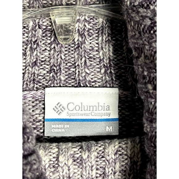Columbia Sportswear Company Cowel neck cable knit sweater, size medium purple - Picture 4 of 9